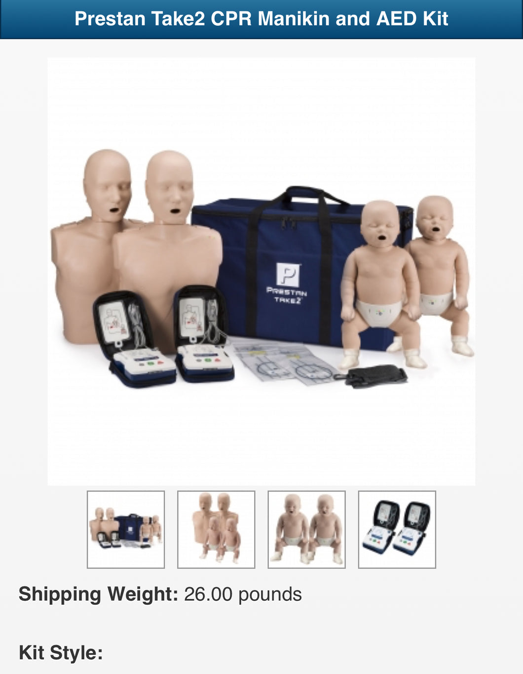 Prestan Family Pack of Feedback CPR Manikins